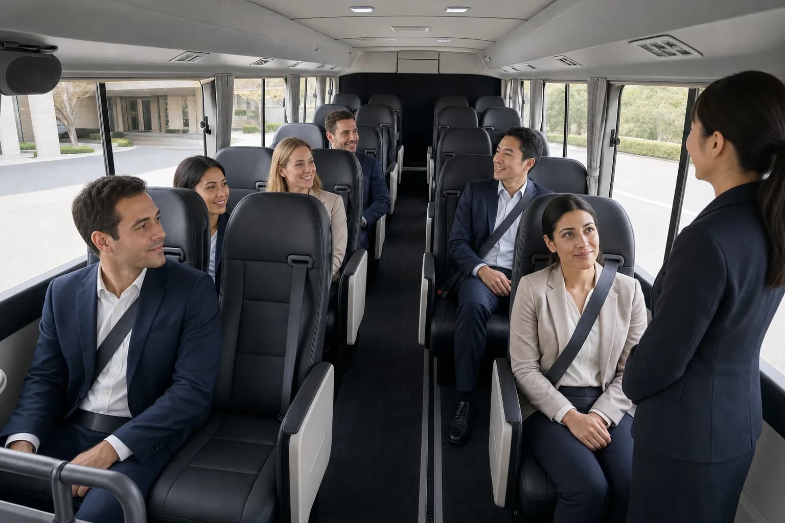 Toyota Coaster Premium Cabin (21인승 기준) 차내 서비스