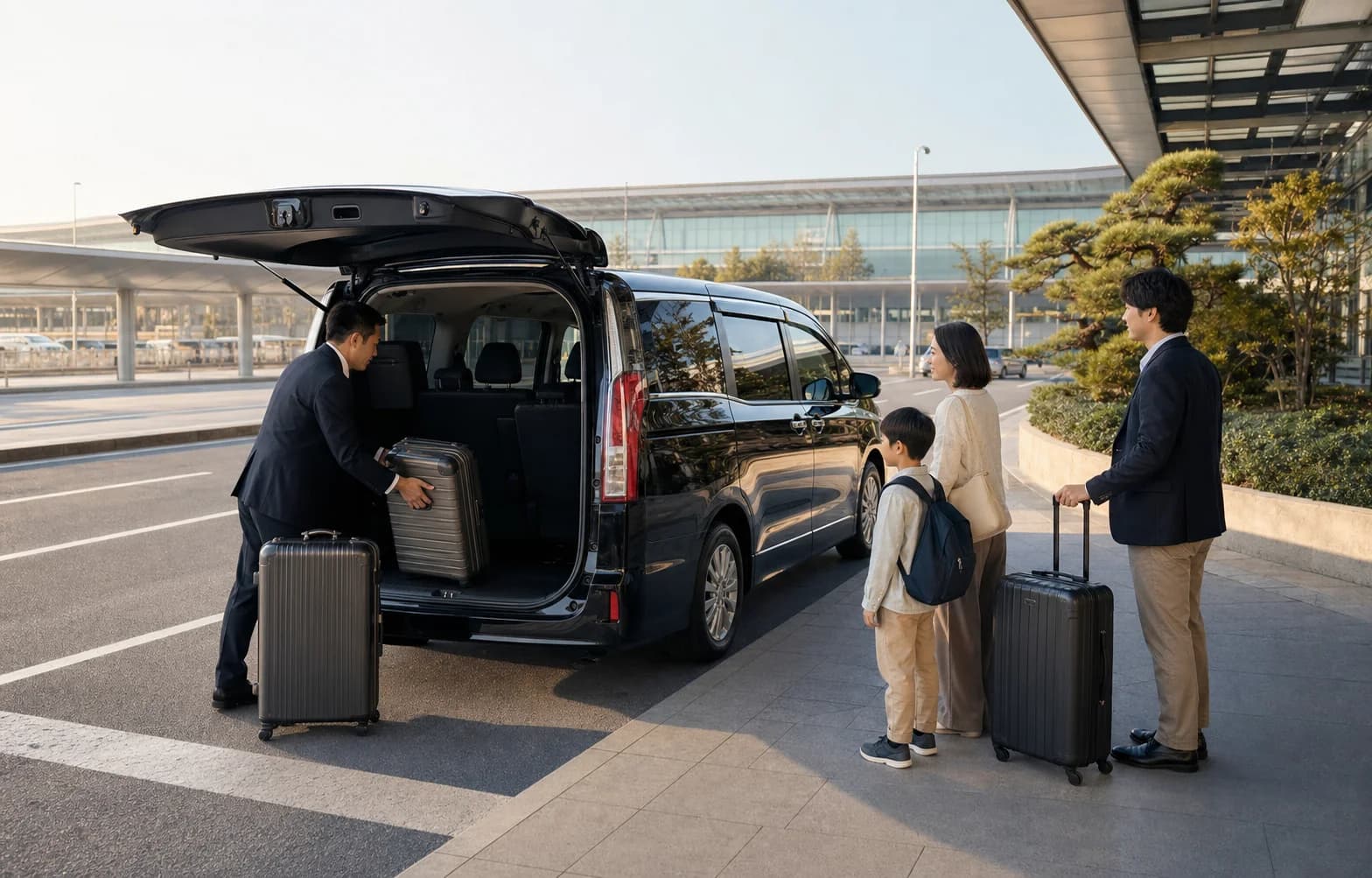 나리타에서 도쿄까지, 인원과 수하물부터 정확히 준비합니다. — GM LIMO service scene