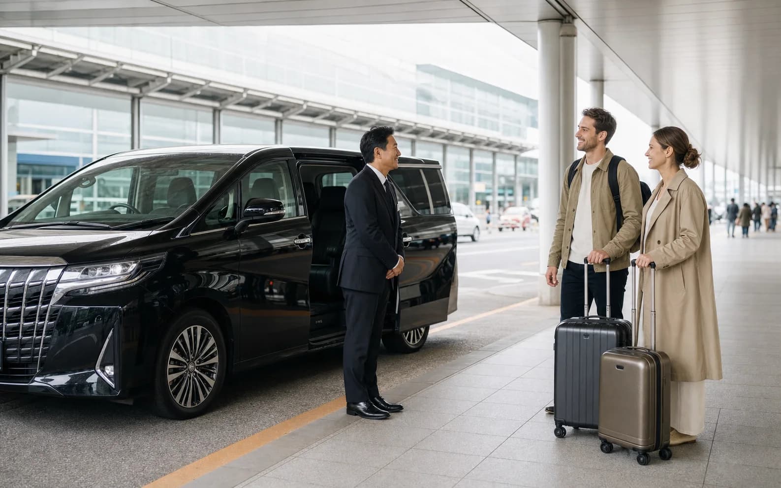 到着後の移動で、もう迷わないために。 — GM LIMO service scene